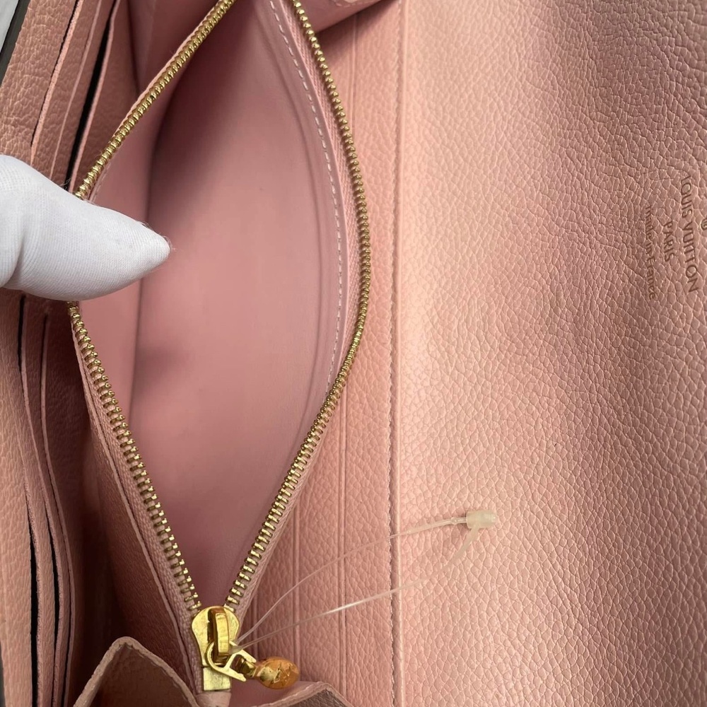 Louis Vuitton Clapton Damier Ebene Long Wallet (in pink Magnolia color ) - Picture 8 of 12